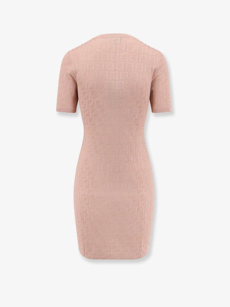 Fendi FF cotton and viscose dress - Pink Salt-25