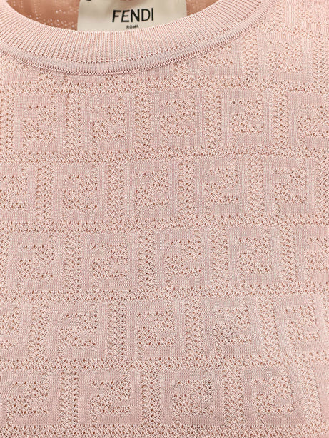 Fendi FF cotton and viscose dress - Pink Salt-25