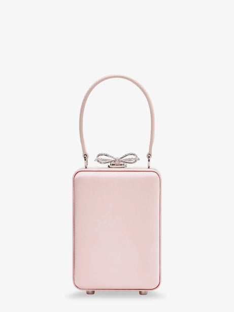 Self Portrait Satin crossbody bag with crystal details - Pink