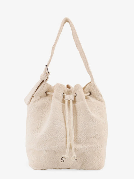 Tory Burch T Monogram Terry canvas bucket bag - New Ivory