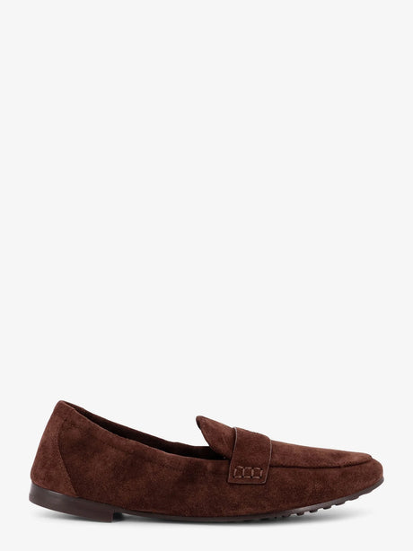 Tory Burch Suede loafer with metal logo detail - Black