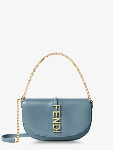 Fendi Wallet on Chain Fendigraphy leather crossbody bag - Mercurio