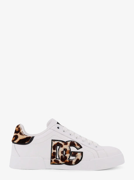 Dolce & Gabbana Portofino letaher light strobel sneakers - Neroleo