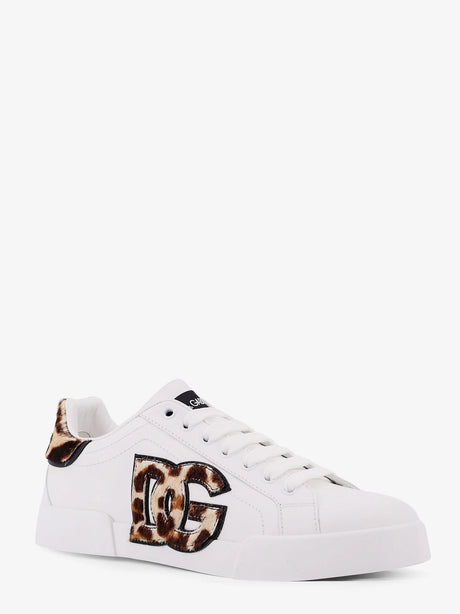 Dolce & Gabbana Portofino letaher light strobel sneakers - Neroleo