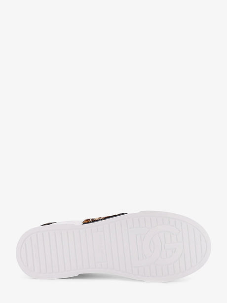 Dolce & Gabbana Portofino letaher light strobel sneakers - Neroleo