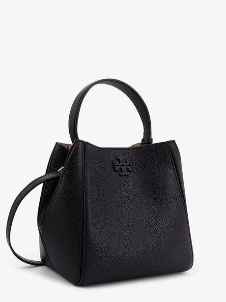 Tory Burch McGraw Small leather bucket bag - Black