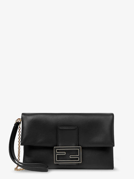 Fendi Mamma Baguette leather crossbody bag - Nero Oro Soft