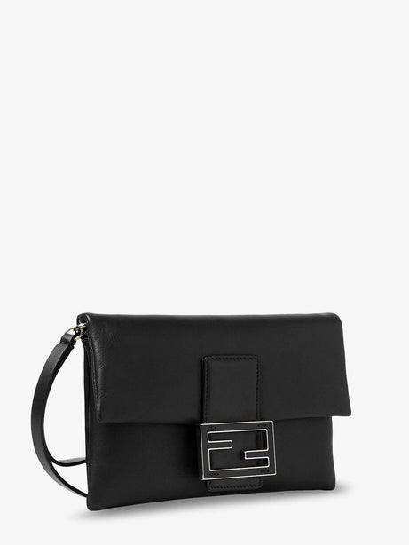 Fendi Mamma Baguette leather crossbody bag - Nero Oro Soft