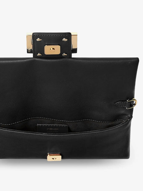 Fendi Mamma Baguette leather crossbody bag - Nero Oro Soft