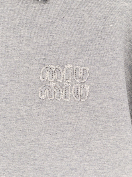 Miu Miu Mélange cotton sweatshirt - Grigio