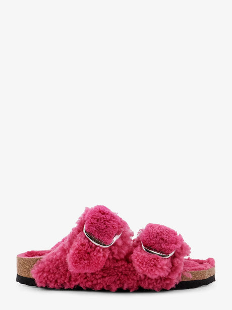 Birkenstock Arizona  Big Buckle Teddy River teddy sandals - Teddy Fuchsia Tulip
