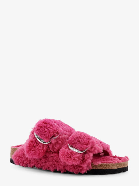 Birkenstock Arizona  Big Buckle Teddy River teddy sandals - Teddy Fuchsia Tulip