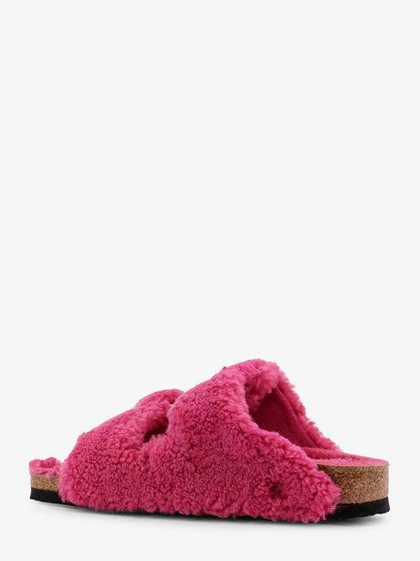 Birkenstock Arizona  Big Buckle Teddy River teddy sandals - Teddy Fuchsia Tulip