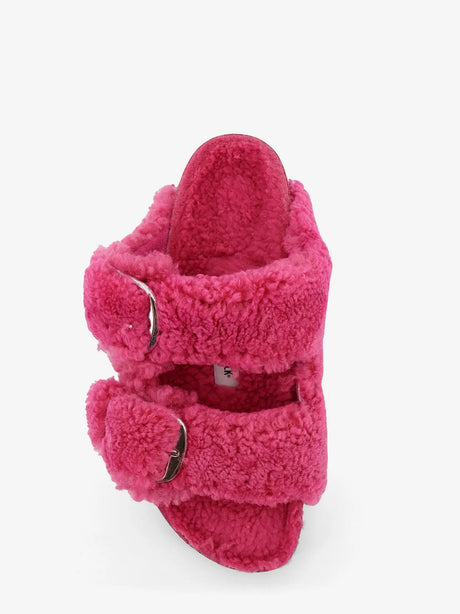 Birkenstock Arizona  Big Buckle Teddy River teddy sandals - Teddy Fuchsia Tulip