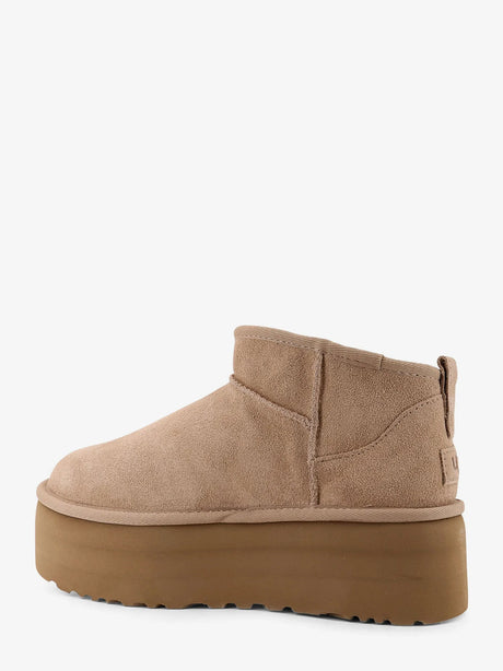 Ugg Classic Ultra Mini Platform suede ankle boots - Sand