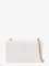 Pinko Leather shoulder bag with love birds buckle - Bianco