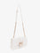 Pinko Leather shoulder bag with love birds buckle - Bianco