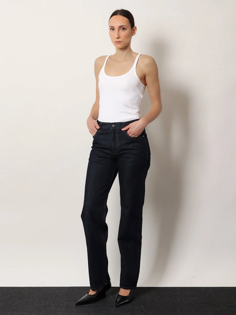Toteme Low straight denim jeans - Rinsed Blue