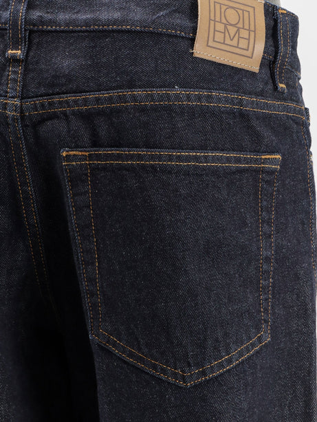 Toteme Low straight denim jeans - Rinsed Blue