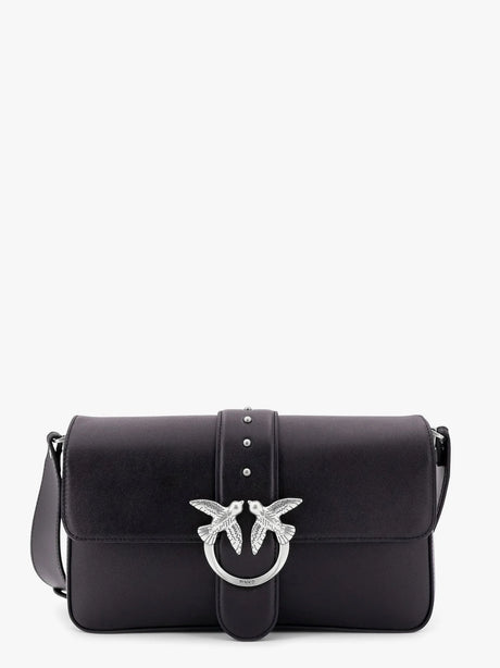 Pinko Love one classic leather shoulder bag - Nero