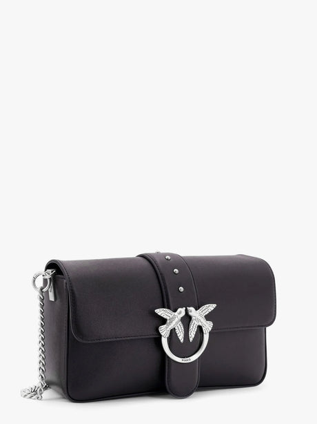 Pinko Love one classic leather shoulder bag - Nero