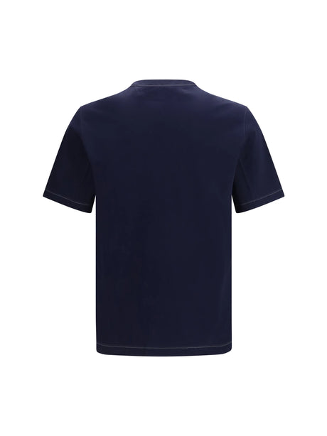 Brunello Cucinelli Cotton T-shirt - Cobalto+Grigio Medium