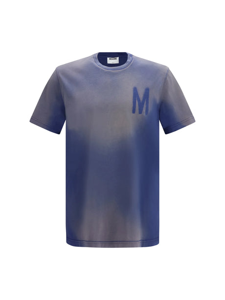 Moschino Organic cotton jersey T-shirt - Patterned Blue