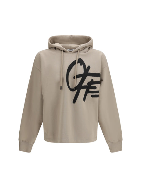 Off-White Spray Logo Skate Hoodie - Fade Out Stone