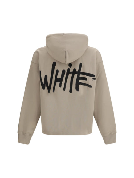 Off-White Spray Logo Skate Hoodie - Fade Out Stone