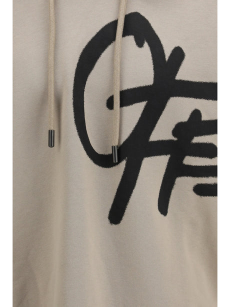 Off-White Spray Logo Skate Hoodie - Fade Out Stone