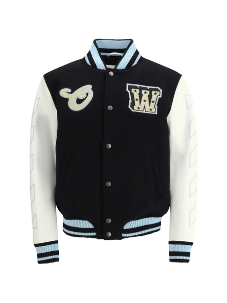 Off-White Varsity Star Logo Jacket - Black