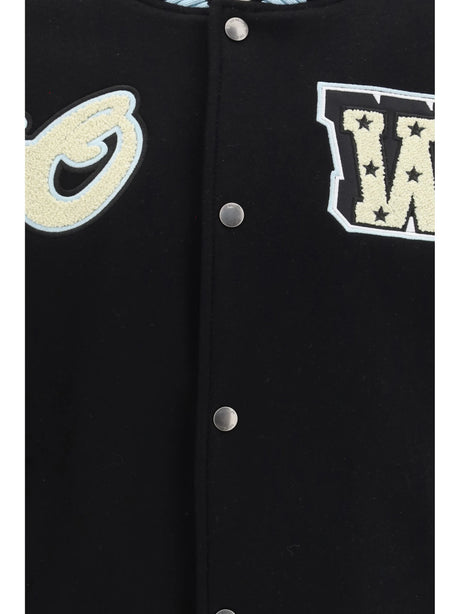 Off-White Varsity Star Logo Jacket - Black