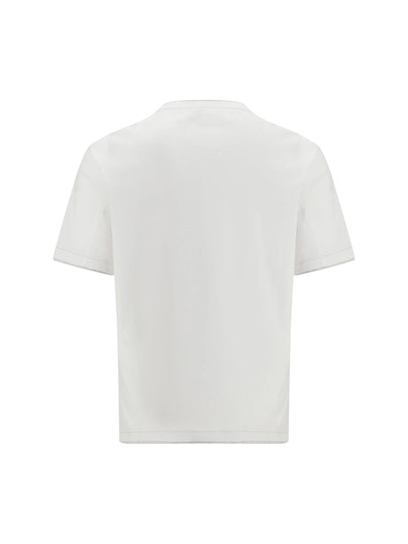 Brunello Cucinelli T-shirt in cotton with a logo - White Ottico+Perla