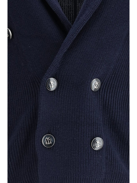 Brunello Cucinelli Cardigan with a shawl collar - Navy