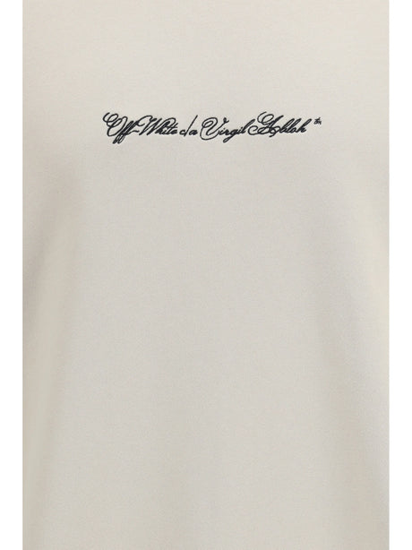 Off-White Script Arrow crewneck Sweatshirt - Pumice Stone