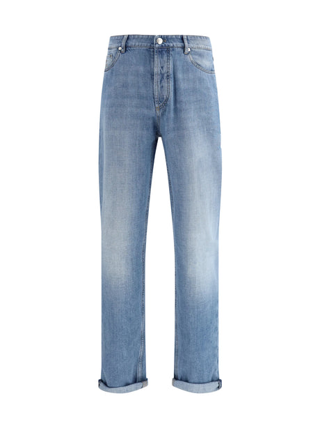 Brunello Cucinelli Cuffed Jeans - Denim Light Old