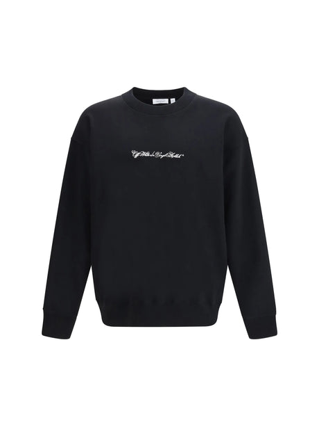 Off-White Script Arrow crewneck Sweatshirt - Black