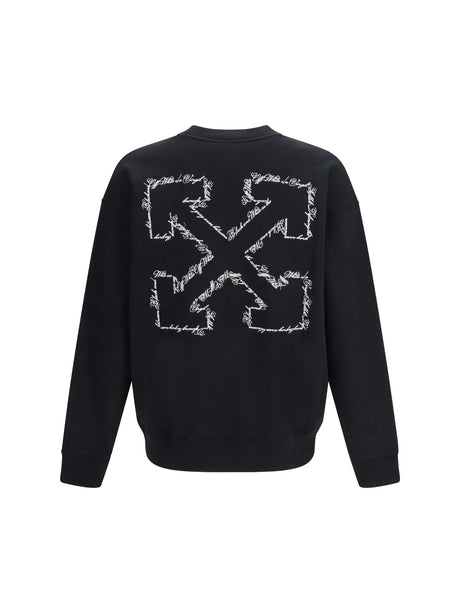 Off-White Script Arrow crewneck Sweatshirt - Black