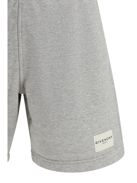 Givenchy Cotton sports Shorts - Light Grey Melange