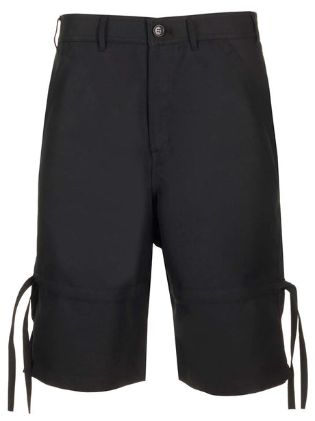 Comme Des Garcons Shirt Bermuda Shorts In Black Twill