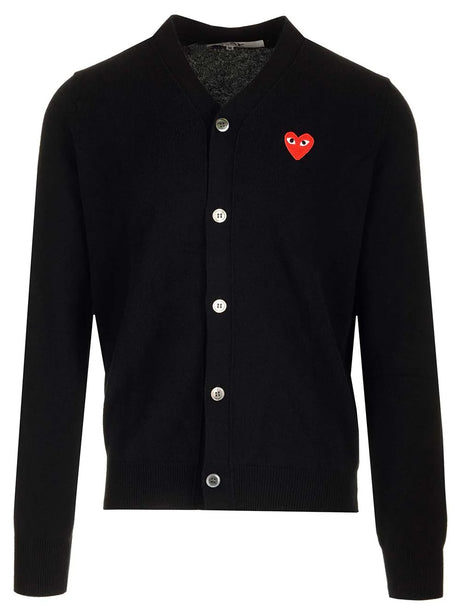 Comme Des Garcons Play Wool Cardigan - Black