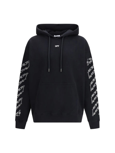 Off-White Chain Araldic Arrow Skate Hoodie - Black