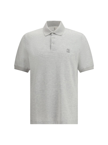 Brunello Cucinelli Cotton Polo - Perla+Grigio