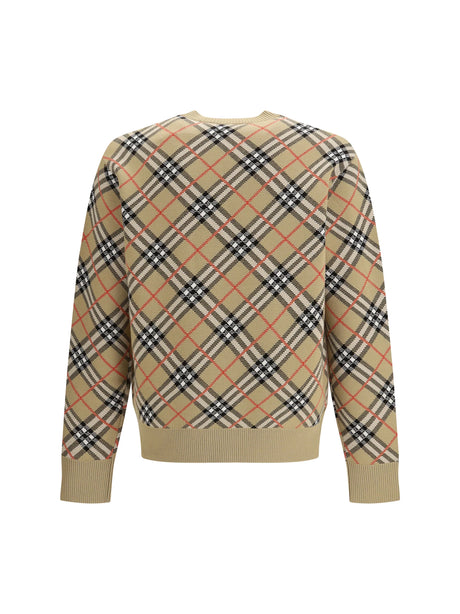 Burberry Wool Check Sweater - Sand Ip Check