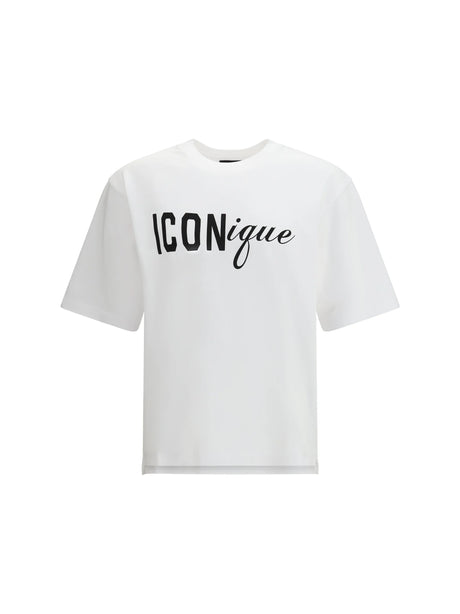 Dsquared2 T-shirt in cotton with Icon graphic print - White