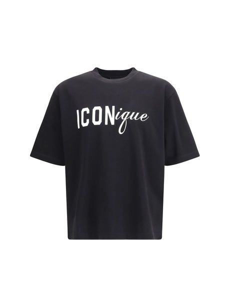 Dsquared2 T-shirt in cotton with Icon graphic print - Black