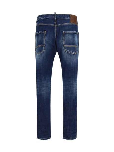 Dsquared2 Teddy Mini Front Jeans - Navy Blue
