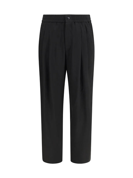 Giorgio Armani Wide-leg viscose Pants - Black Beauty