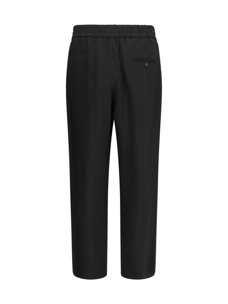 Giorgio Armani Wide-leg viscose Pants - Black Beauty
