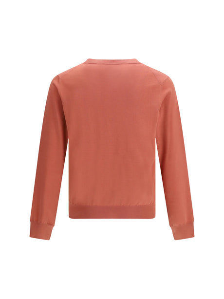 Brunello Cucinelli Sweater in cotton - Pesca+Nebbia